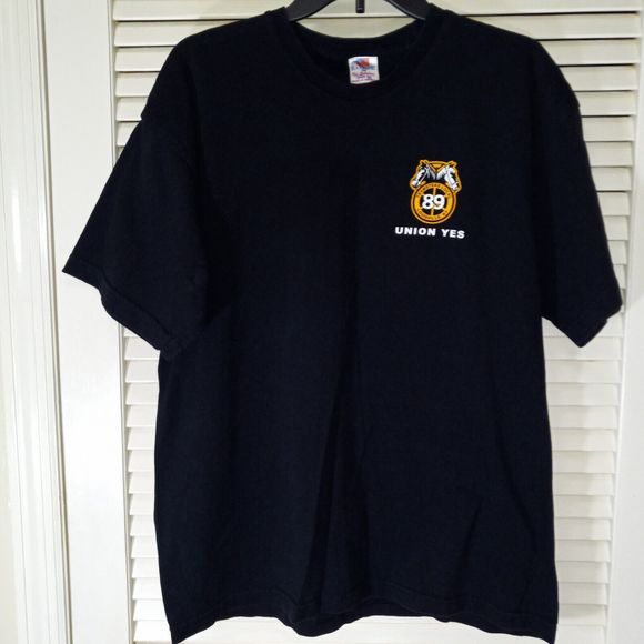 Bayside Teamsters Local 89 Union T Shirt Large Black Graphic Tee Louisville KY - Picture 6 of 14